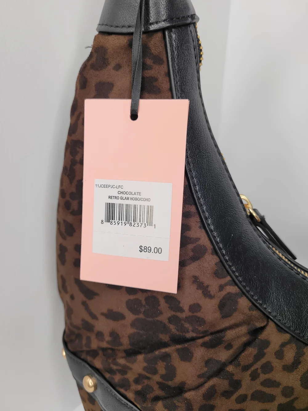👉✨️ Juicy Couture Brown Leopard Retro Glam Chocolate Hobo Shoulder Bag